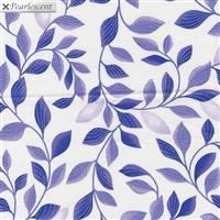 Pearl Reflections- Shimmer Leaves- White/Purple
